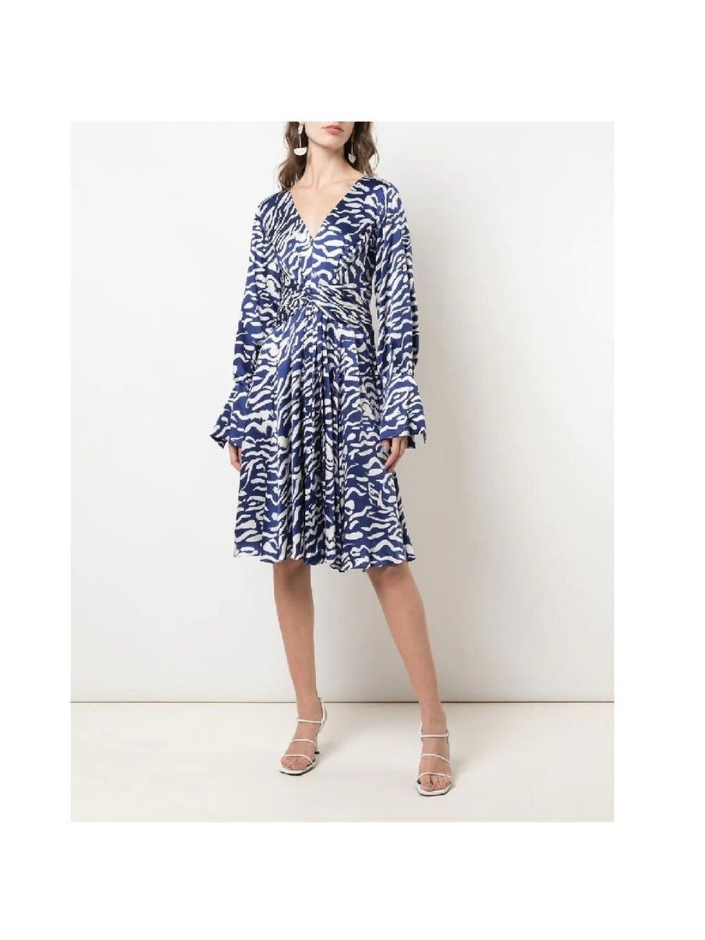 PRABAL GURUNG Charmeuse Animal-print Silk Dress
